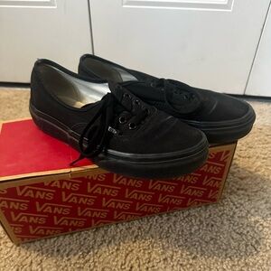 Vans Black and White Canvas Sneakers